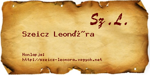 Szeicz Leonóra névjegykártya